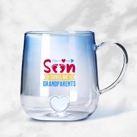 We Will Soon Become Grandparents, Be Grandparents Gradient Glass Mugs