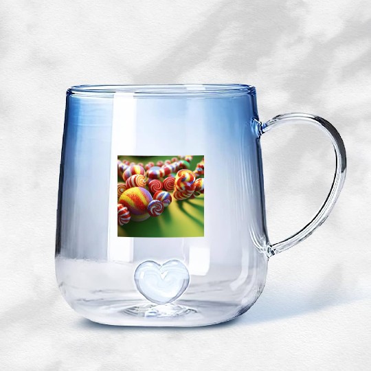 A glimpse into candy land version 3 Gradient Glass Mugs