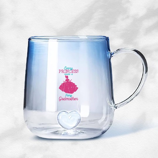 Every princess needs a fairy godmother - fairytale Gradient Glass Mugs