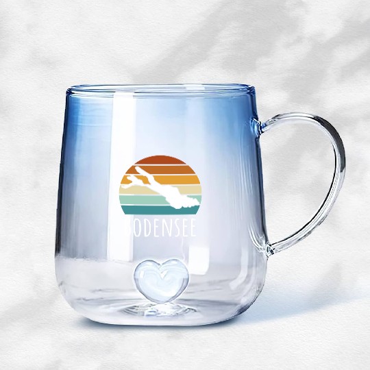retro lake constance germany Gradient Glass Mugs