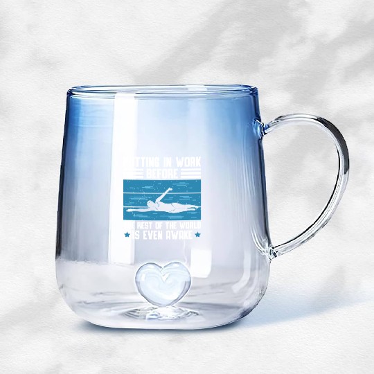 Putting In Work Before The Rest Of The World Is Gradient Glass Mugs