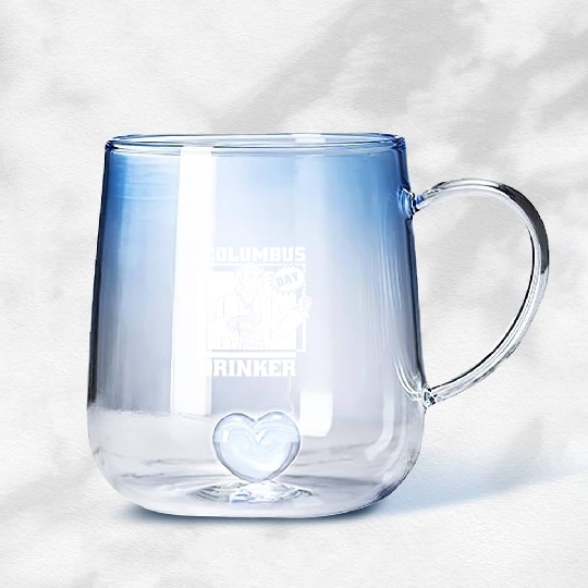 Columbus Day 1492 Gradient Glass Mugs