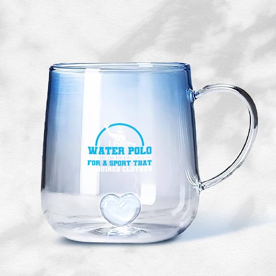 Water Polo Water Sports Polo Swimming Pool Player Gradient Glass Mugs