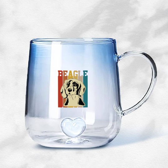Dog Lovers Beagle Lovers Pet Gradient Glass Mugs