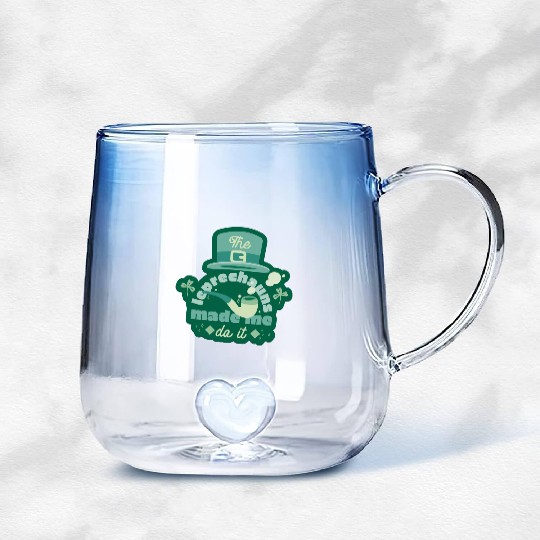 leprechauns made me do it Gradient Glass Mugs