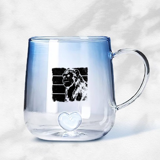 Monkey Chimpanzee Orangutan Monkey Gradient Glass Mugs