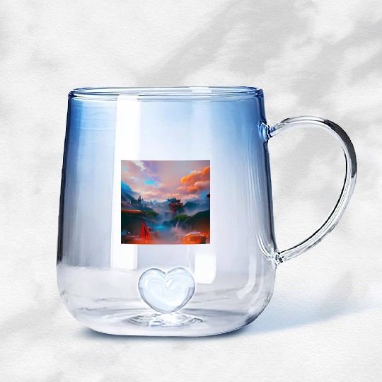 A Timeless World in a Distant Solar System Bright Gradient Glass Mugs