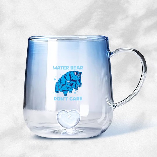 Water Bear Don't Care Tardigrade Microbiology Gift Gradient Glass Mugs