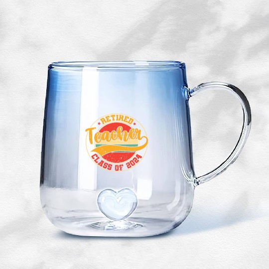 Retired Teacher Class Of 2024 Gradient Glass Mugs