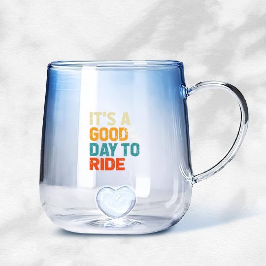 Bicycle Gift, Bike lover, It's A Good Day To Ride Gradient Glass Mugs