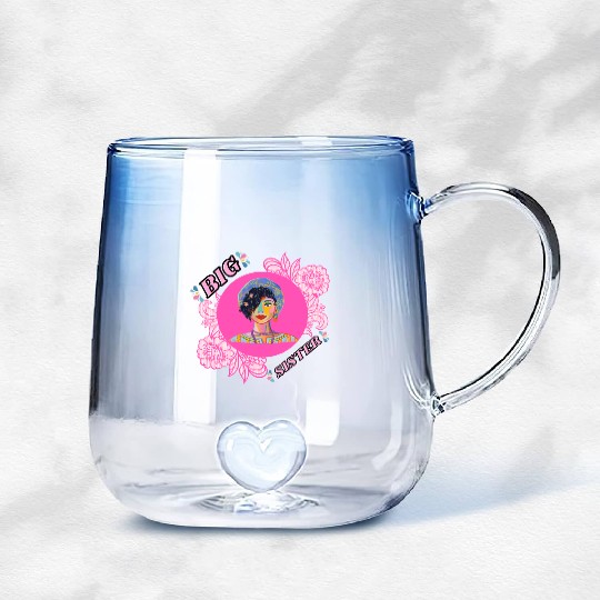 I'm Going To Be A Big Sister, design by roka0000 Gradient Glass Mugs