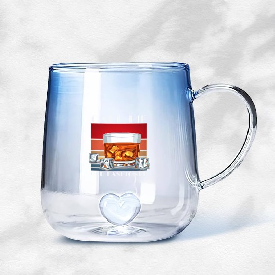 Call Me Old Fashioned, Funny Whiskey Gift. Gradient Glass Mugs