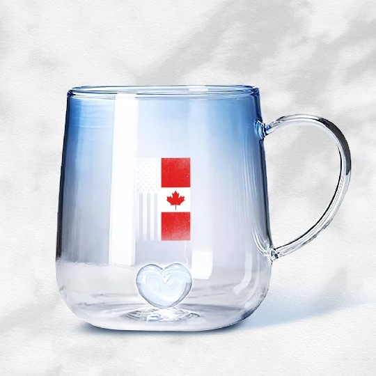 Canada Design for proud Canadian Americans Gradient Glass Mugs