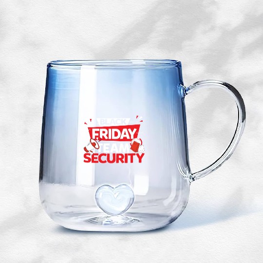 Black Friday Team Security for Shopping Fans and Gradient Glass Mugs