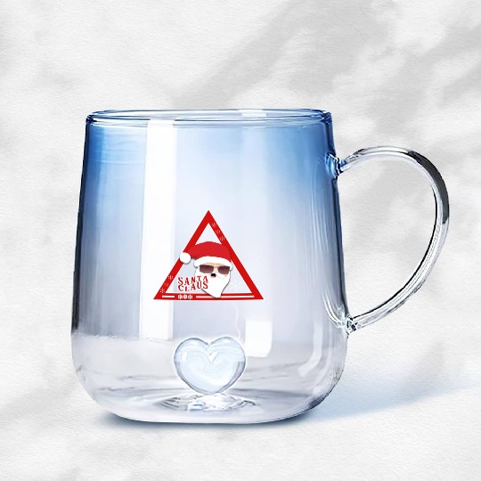 Triangl Santa Claus Gradient Glass Mugs