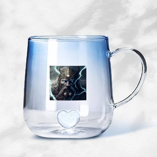 Portrait of Thor Gradient Glass Mugs