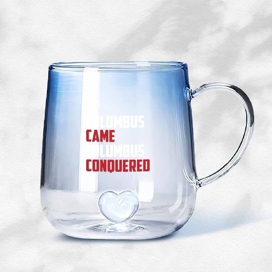 Columbus Day 1492 Gradient Glass Mugs