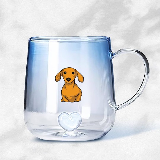 Dachshund Cute Puppy Funny Dog Pet Lover Gift Idea Gradient Glass Mugs