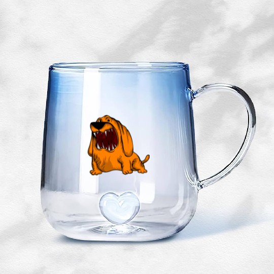 Scary Big Mouth Dog Owners Pet Lover Gift Ideas Gradient Glass Mugs