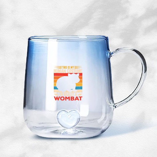 Combat Wombat For A Wombats Lover Gradient Glass Mugs