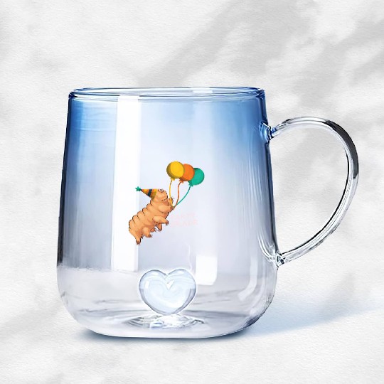 Party-Grade Moss Piglet Science Lover Tardigrade Gradient Glass Mugs