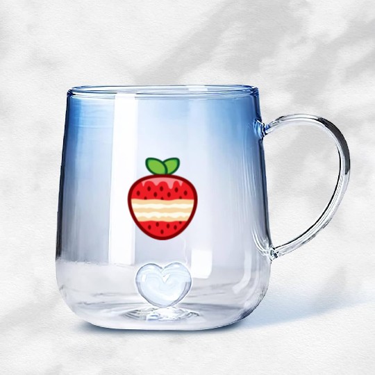 strawberry shortcake funny Gradient Glass Mugs