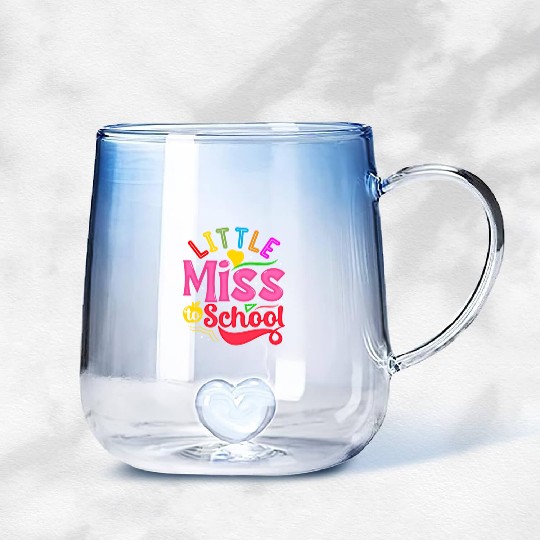 Little Miss Back To School Gradient Glass Mugs