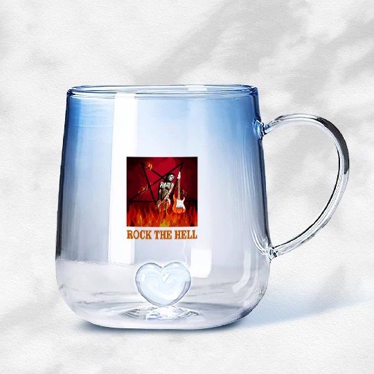 ROCK THE HELL Gradient Glass Mugs