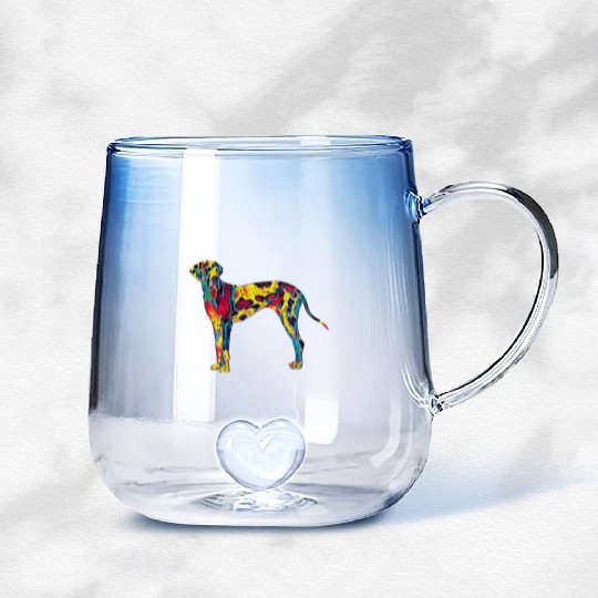 Big Dog Great Dane Gradient Glass Mugs