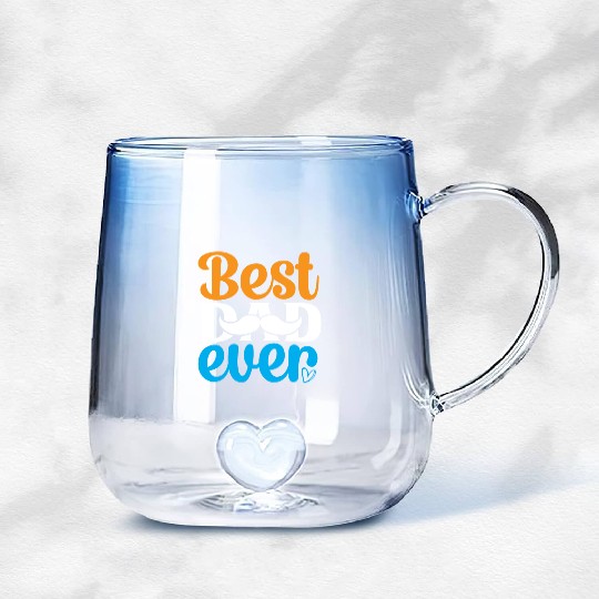 Best dad ever Gradient Glass Mugs
