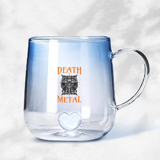 Goth Satan Rock Festivals Black Heavy Death Metal Gradient Glass Mugs
