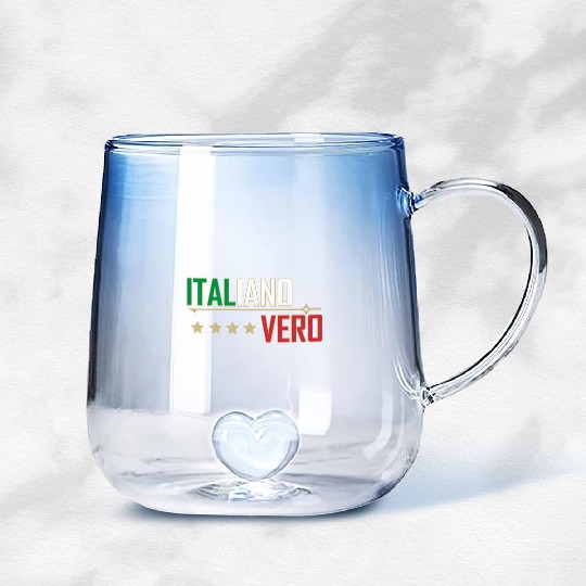 Italian, Real Italian, Italiano Gradient Glass Mugs