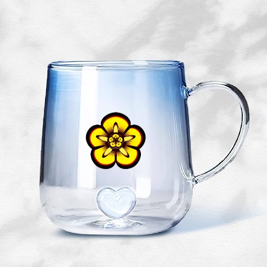 Lily Flower For family and friends Gradient Glass Mugs