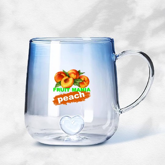 FRUIT MANIA PEACH Gradient Glass Mugs
