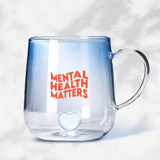 MENTAL HEALTH MATTERS Gradient Glass Mugs