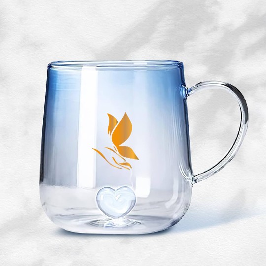 beauty logo Gradient Glass Mugs