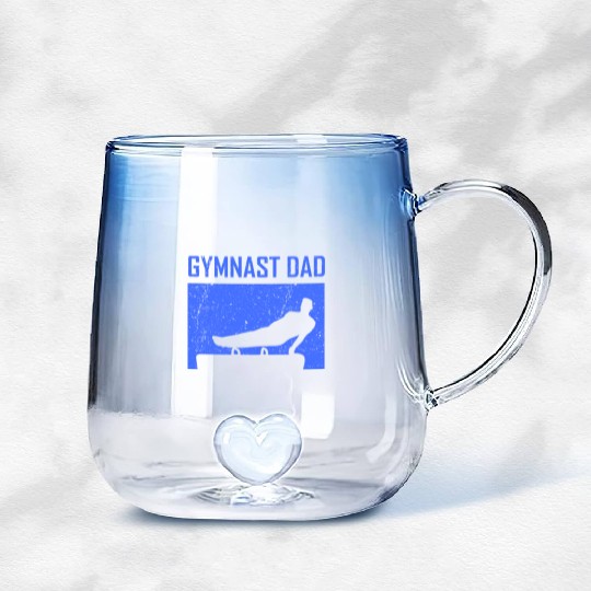 Gymnast Dad Sports Gymnasts Lover Gymnastics Gradient Glass Mugs