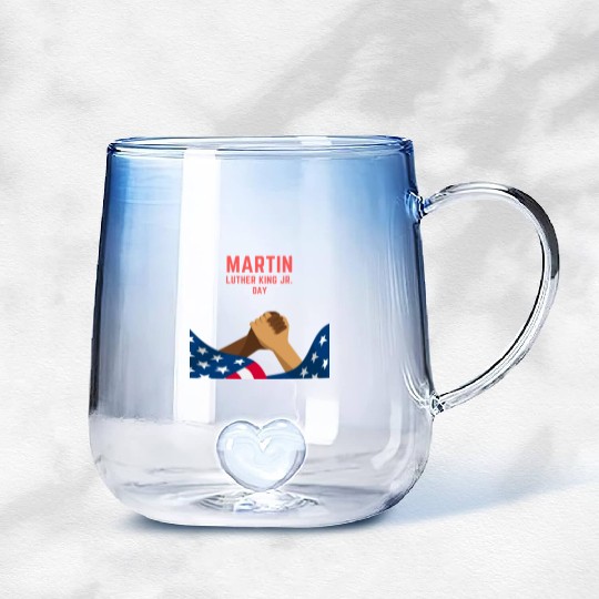 Martin Luther king jr. day Gradient Glass Mugs