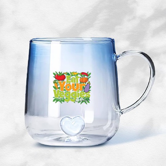 Eat Your Veggies Gradient Glass Mugs