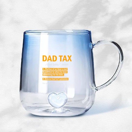 Vintage Dad Tax Definition Men Funny Father's Day Gradient Glass Mugs
