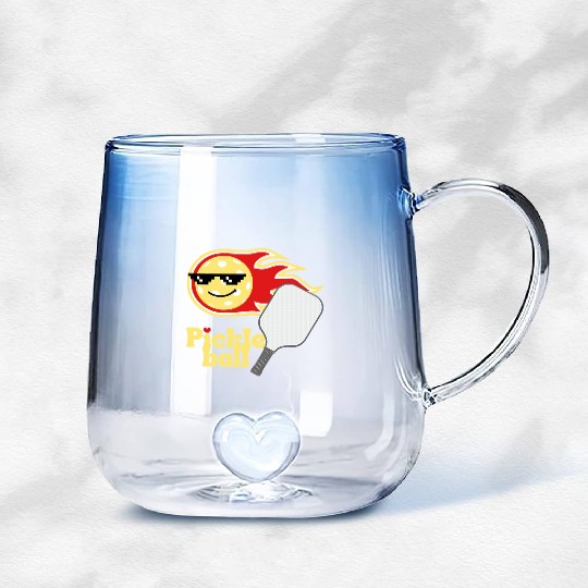 Pickle ball Gradient Glass Mugs