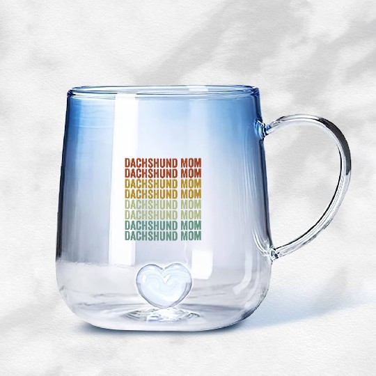 Dachshund Mom Dachshund Mom Dog Mom Dog Lover Sunf Gradient Glass Mugs