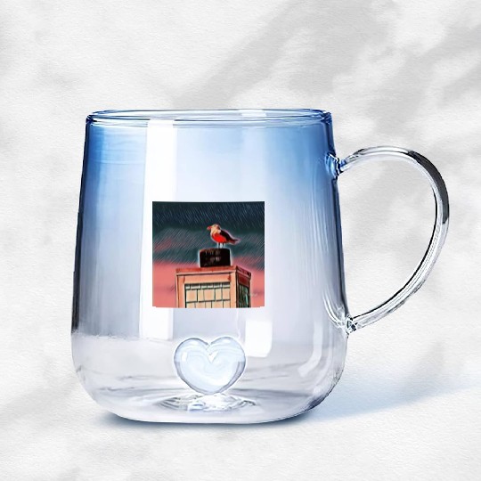 Seagull Gradient Glass Mugs