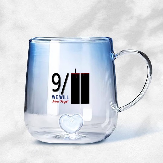 Patriot Day 9 11 Twin Towers New York USA Amerika Gradient Glass Mugs