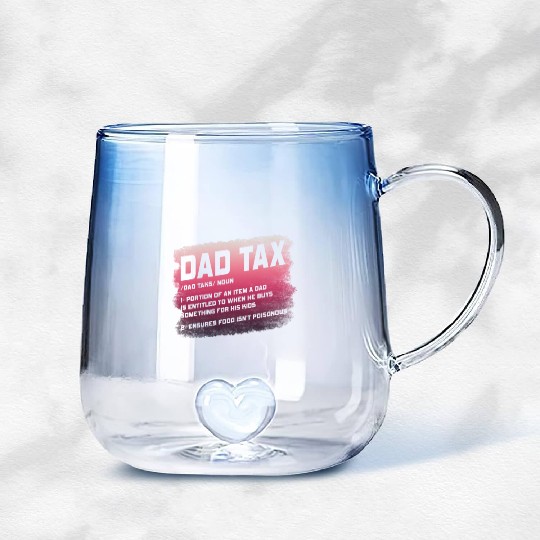 Vintage Dad Tax Definition Men Funny Father's Day Gradient Glass Mugs
