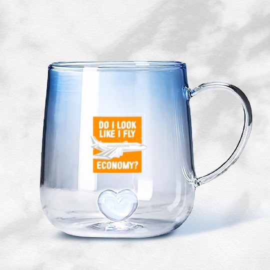 Do I Look Like I Fly Economy First Class Frequent Gradient Glass Mugs