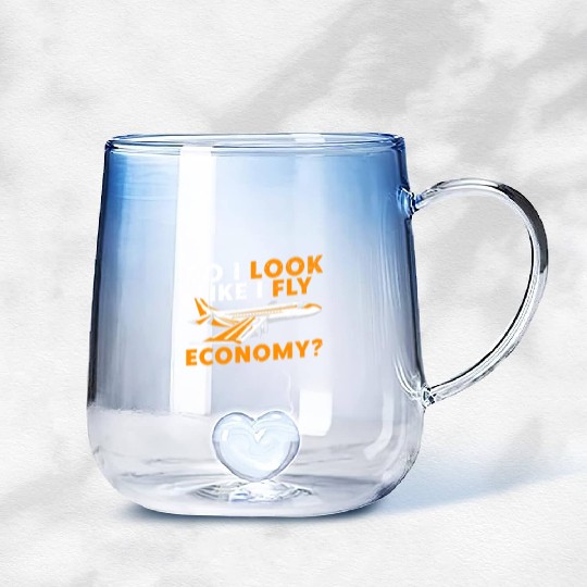 Do I Look Like I Fly Economy First Class Frequent Gradient Glass Mugs
