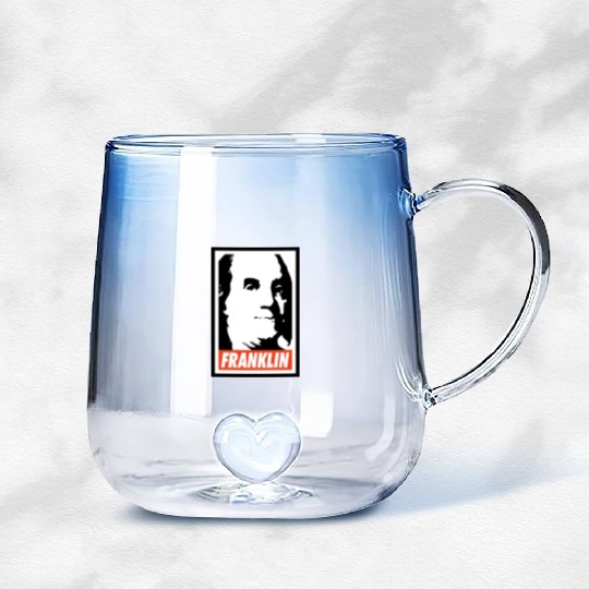 Benjamin Franklin Gradient Glass Mugs