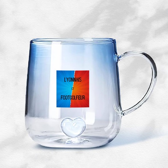 Lyonnais et footgolfeur Gradient Glass Mugs