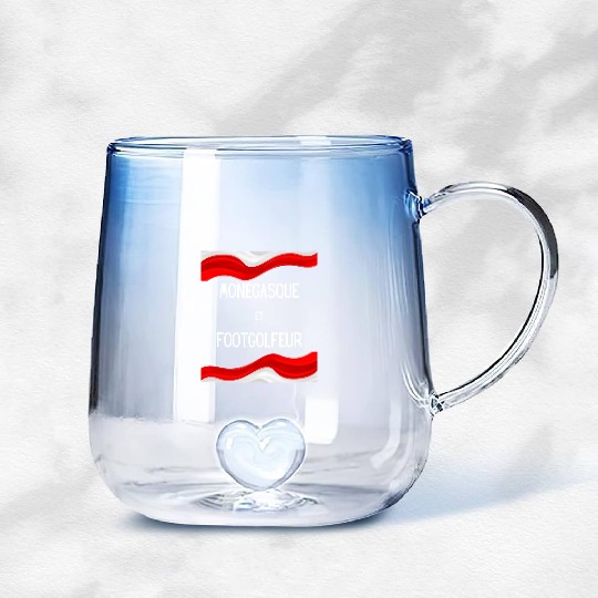 Monegasque et footgolfeur Gradient Glass Mugs